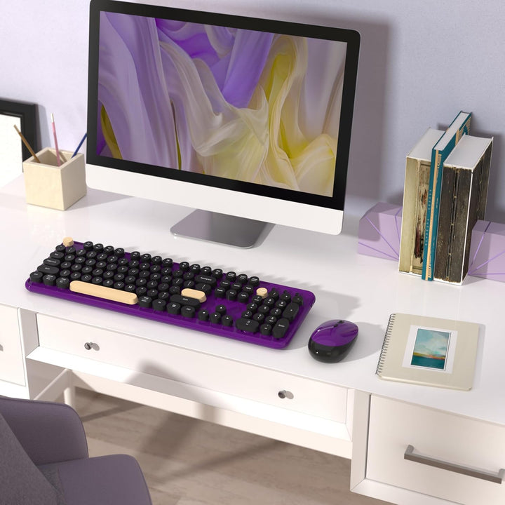 Combos de teclados de computadora inalámbricos y mouse, teclado ret...