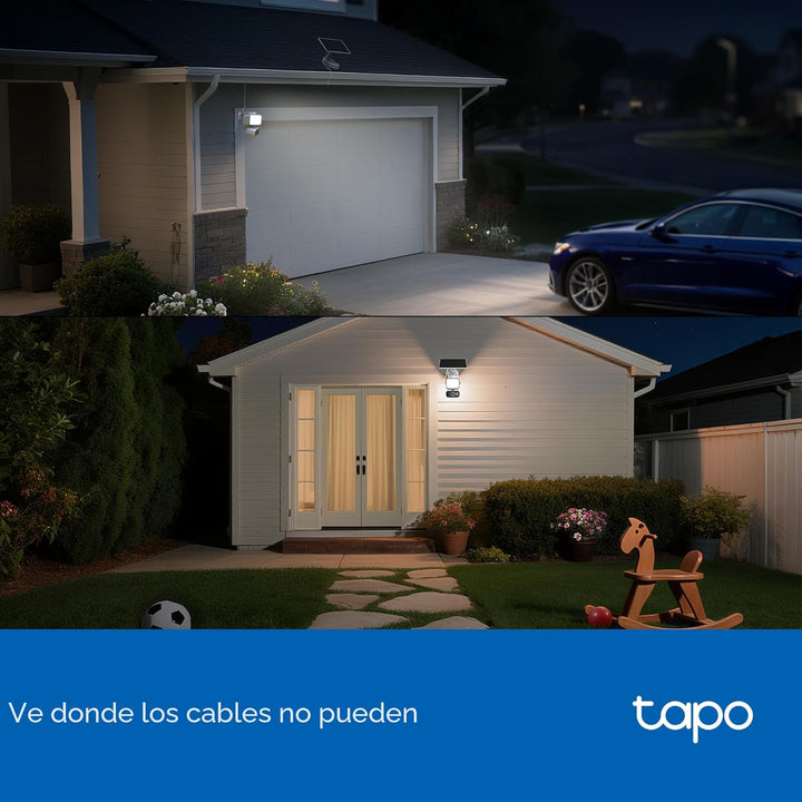 Tapo Cámara de seguridad con reflector regulable 2K para exteriores...