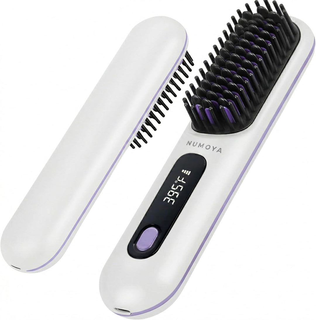 NUMOYA Go Brush Pro - Cepillo alisador de pelo inalámbrico portátil...