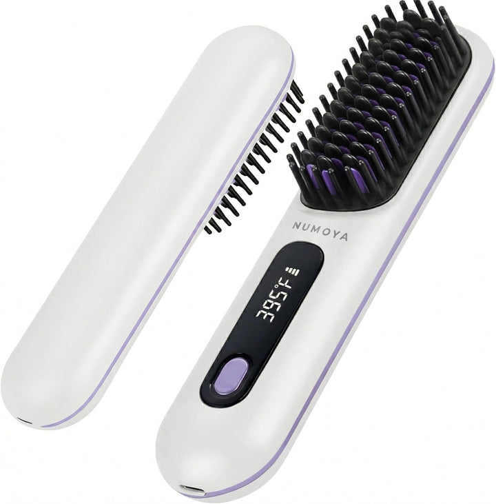 NUMOYA Go Brush Pro - Cepillo alisador de pelo inalámbrico portátil...