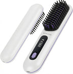 NUMOYA Go Brush Pro Cepillo alisador portátil para viajes, Blanco