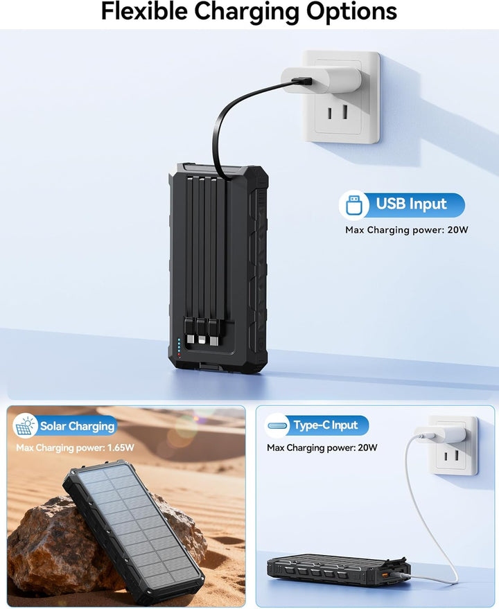 Cargador solar-banco de energía \u2013 Cargador de batería solar de...