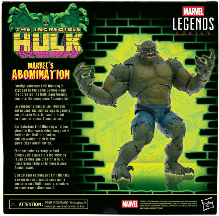 Marvel Legends Series Abomination, Hulk Comics Figura de acción col...