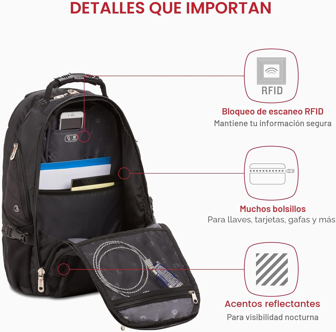SwissGear, Travel Gear 1900, Scansmart TSA, mochila para computador...