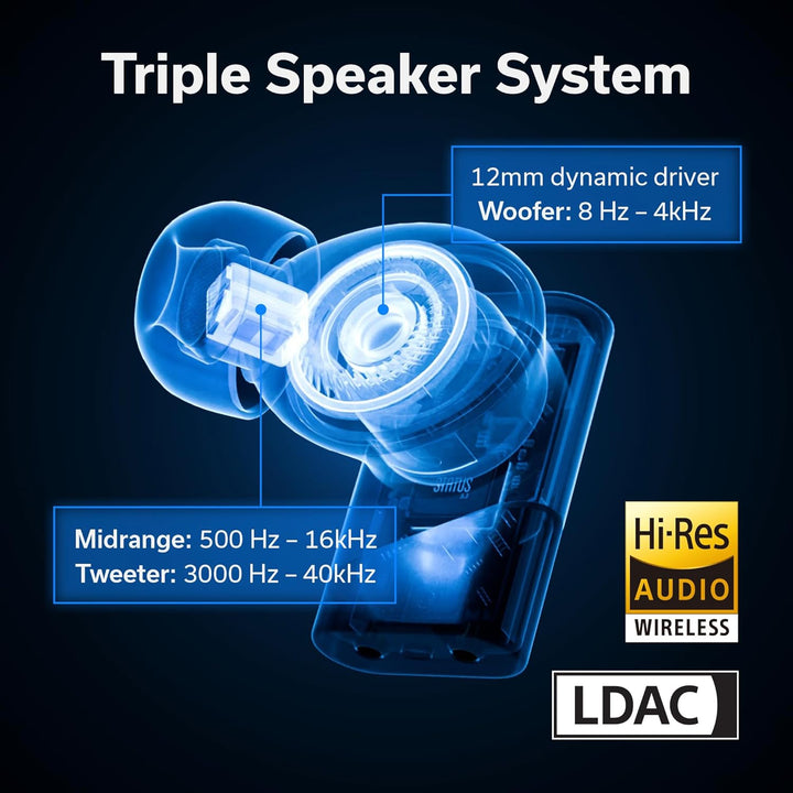Auriculares inalámbricos Status Pro X, controlador de altavoces tri...