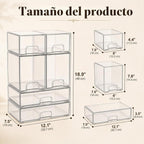 Cajones de almacenamiento apilables transparentes: cubos