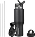 Botella de agua aislada de 32 onzas de acero inoxidable de triple pared con