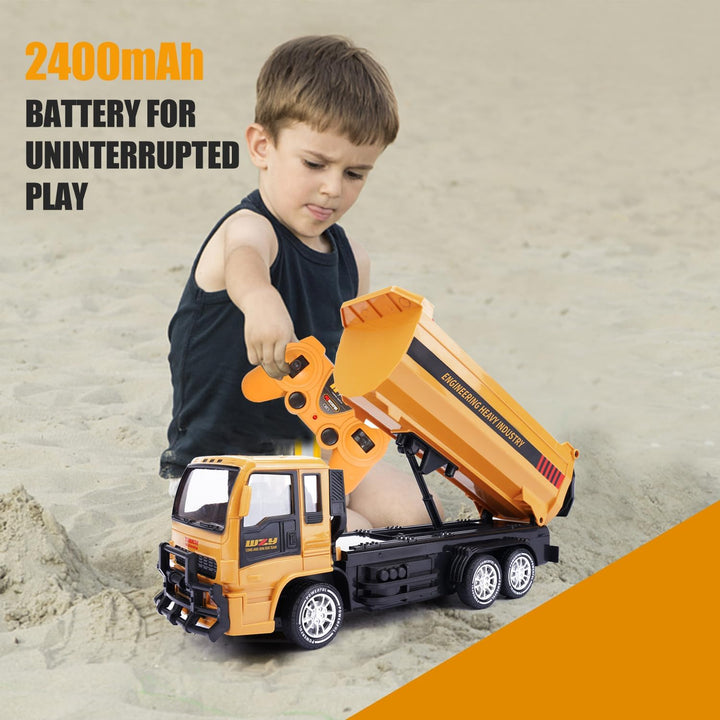 Jiakora - Camión volquete con control remoto para niños, vehículo d...