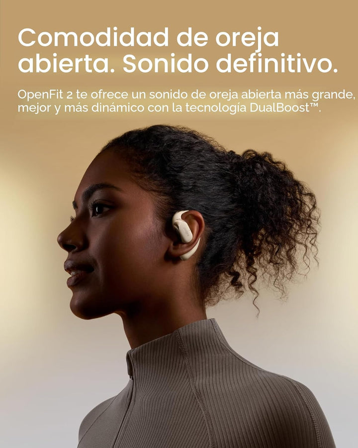 SHOKZ OpenFit 2 Auriculares de Oreja Abierta, Auriculares Inalámbri...