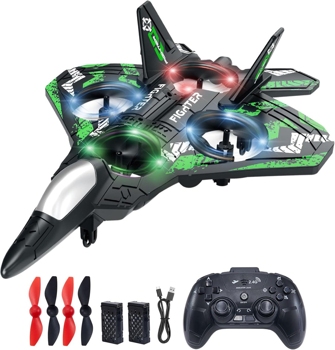 JoyRapt Drones para niños con forma de avión a control remoto, avió...
