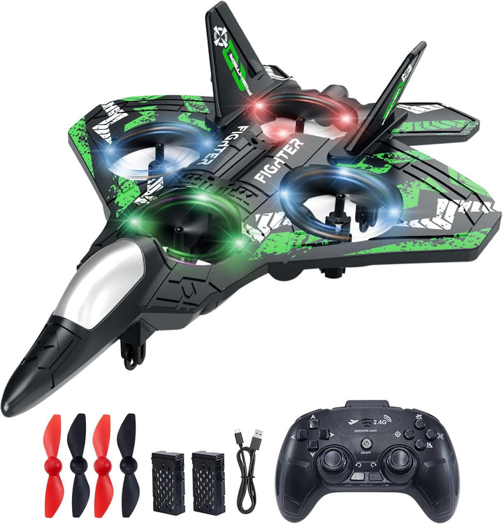 JoyRapt Drones para niños con forma de avión a control remoto, avió...