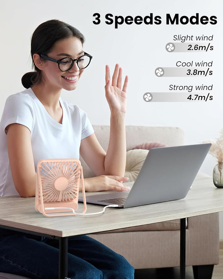 Koonie - Ventilador de escritorio USB, ventilador pequeño ultra sil...