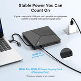 Unidad de CD/DVD externa Amicool 8 en 1 USB A\/C con puerto de lect...