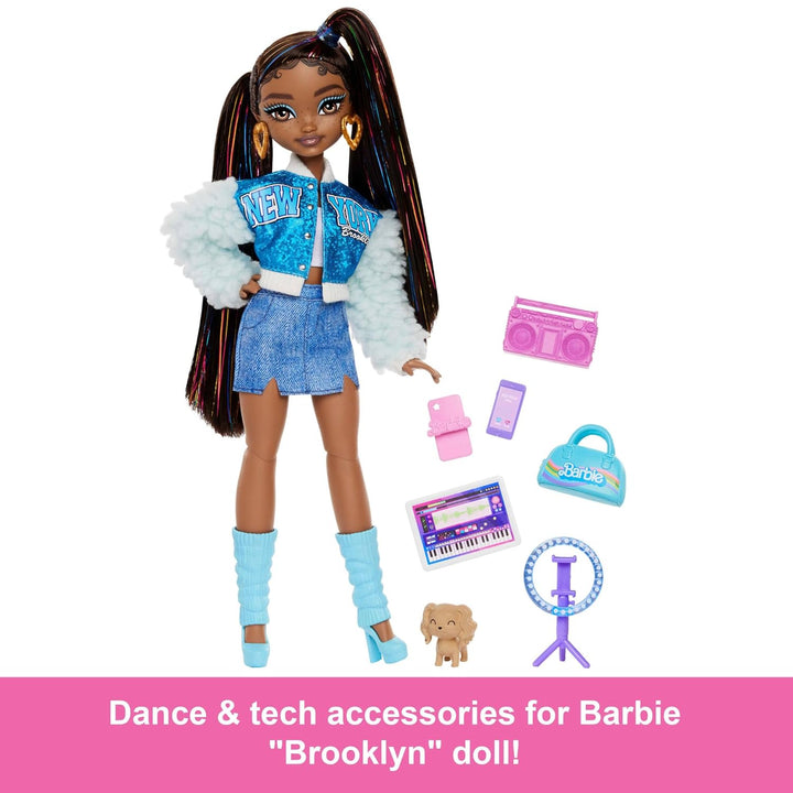 Set de juego Barbie Dream Besties, muñeca posable Brooklyn con cabe...