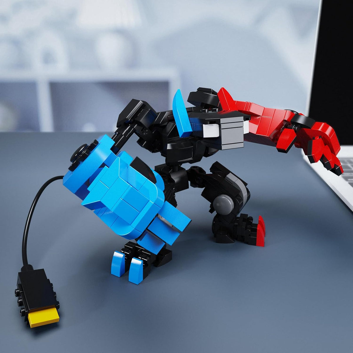 DRZYJ Juego de bloques de construcción, kit de construcción de robot mecánico con controlador de juego clásico, suministros de decoración de fiesta de cumpleaños, regalos para niños y adultos (418