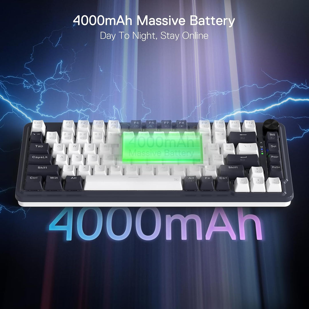Redragon K673 PRO Teclado Gaming RGB Inalámbrico 75% con Gasket, 3...