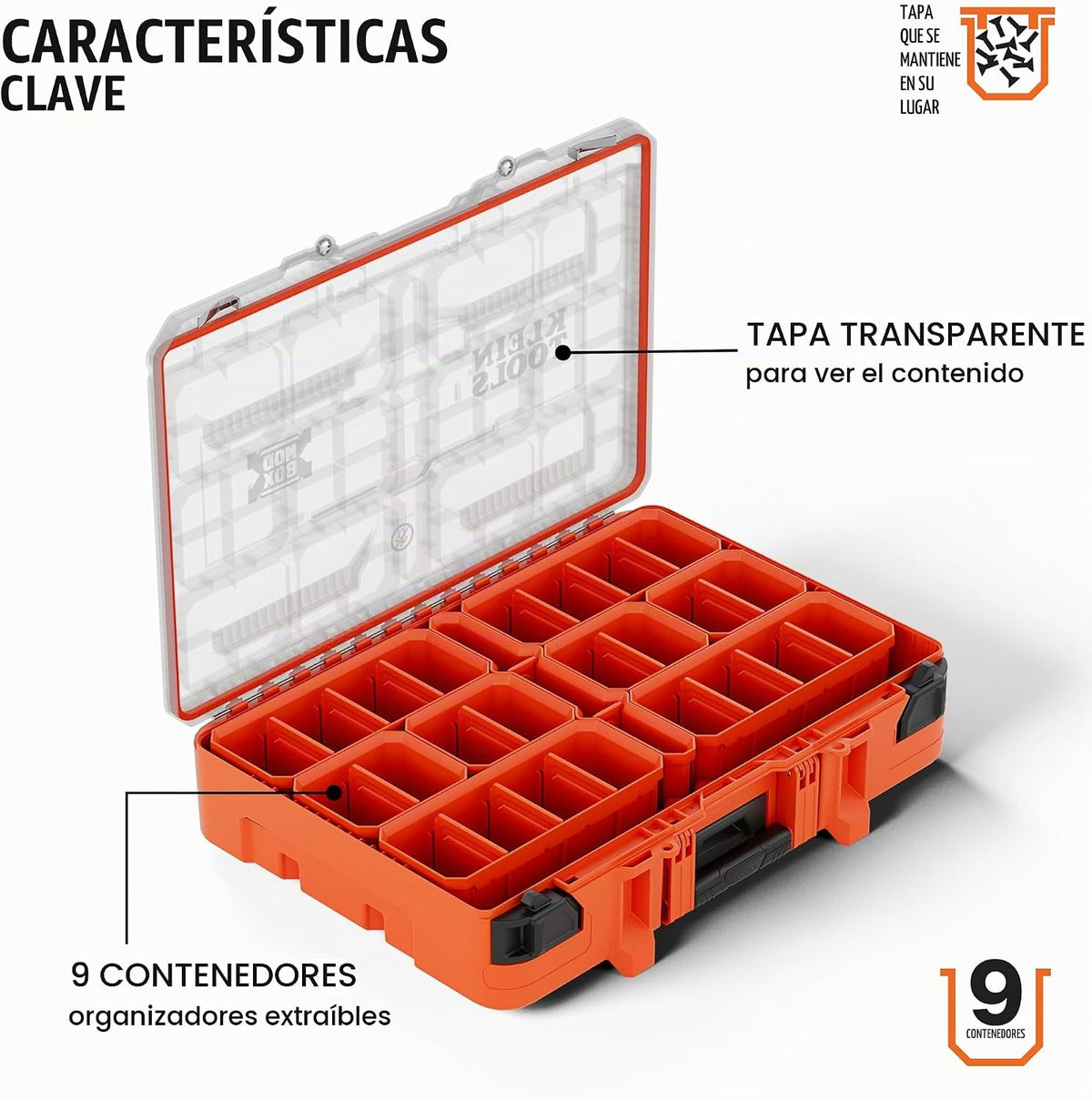 Klein Tools 54400MBX MODbox Caja de Compartimento Alto