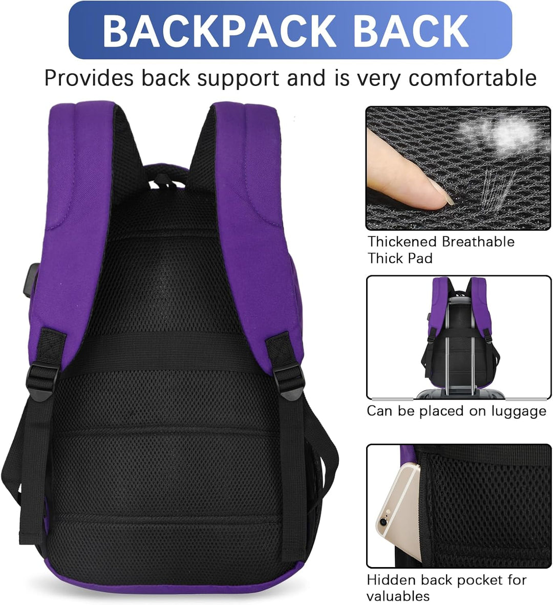 LARIPOP Mochila de viaje para laptop, mochila para laptop de negoci...