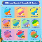 40 bombas de baño para niños con juguetes de animales del océano y la selva, cajas de regalo de doble temática