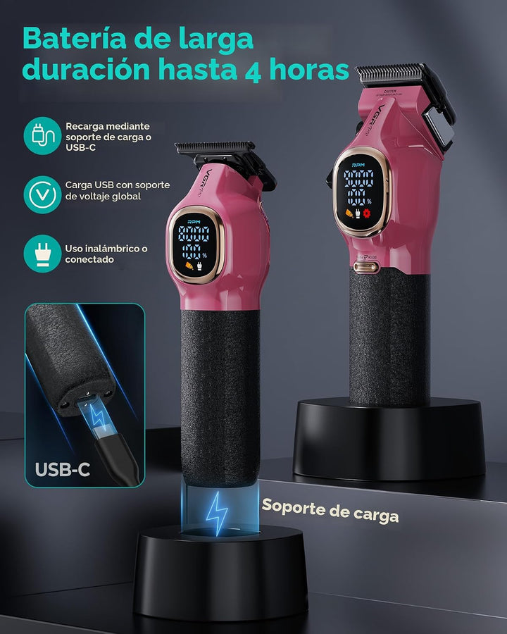 VGRPRO Cortapelos profesionales para hombres, cortapelos y recortad...