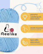 Aeelike Kit de tejido para adultos principiantes, juego de punto de paño de