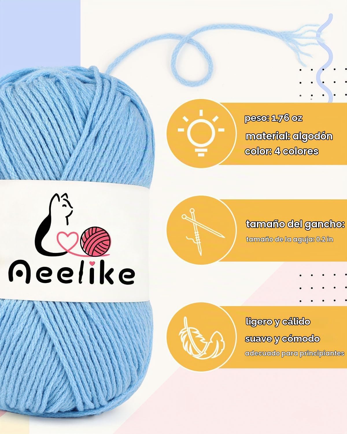Aeelike Kit de tejido para adultos principiantes, juego de punto de paño de