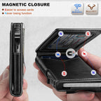 BULLIANT Billetera magnética de metal con clip para dinero, 9 tarje...