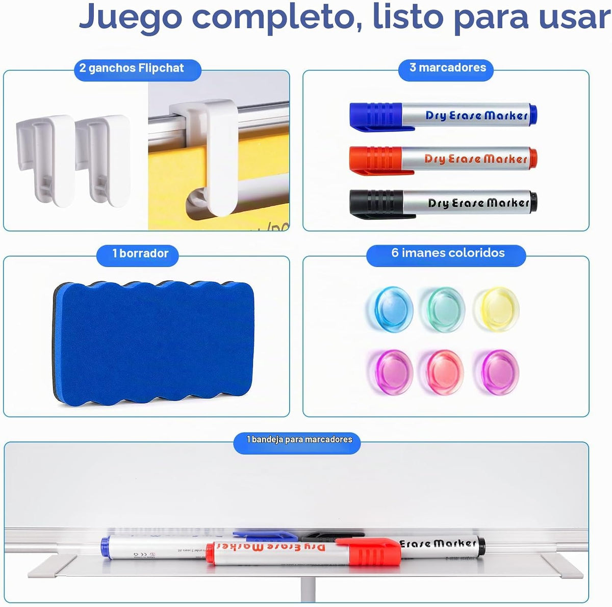 Maxtek Caballete pizarra blanca 36 x 24 pulgadas, trípode con altura