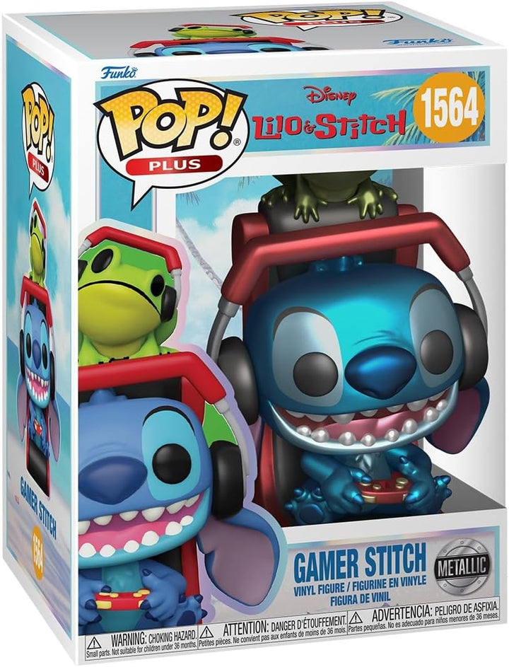 Funko Pop! Plus: Lilo and Stitch - Gamer Stitch - Metálico - Figura...