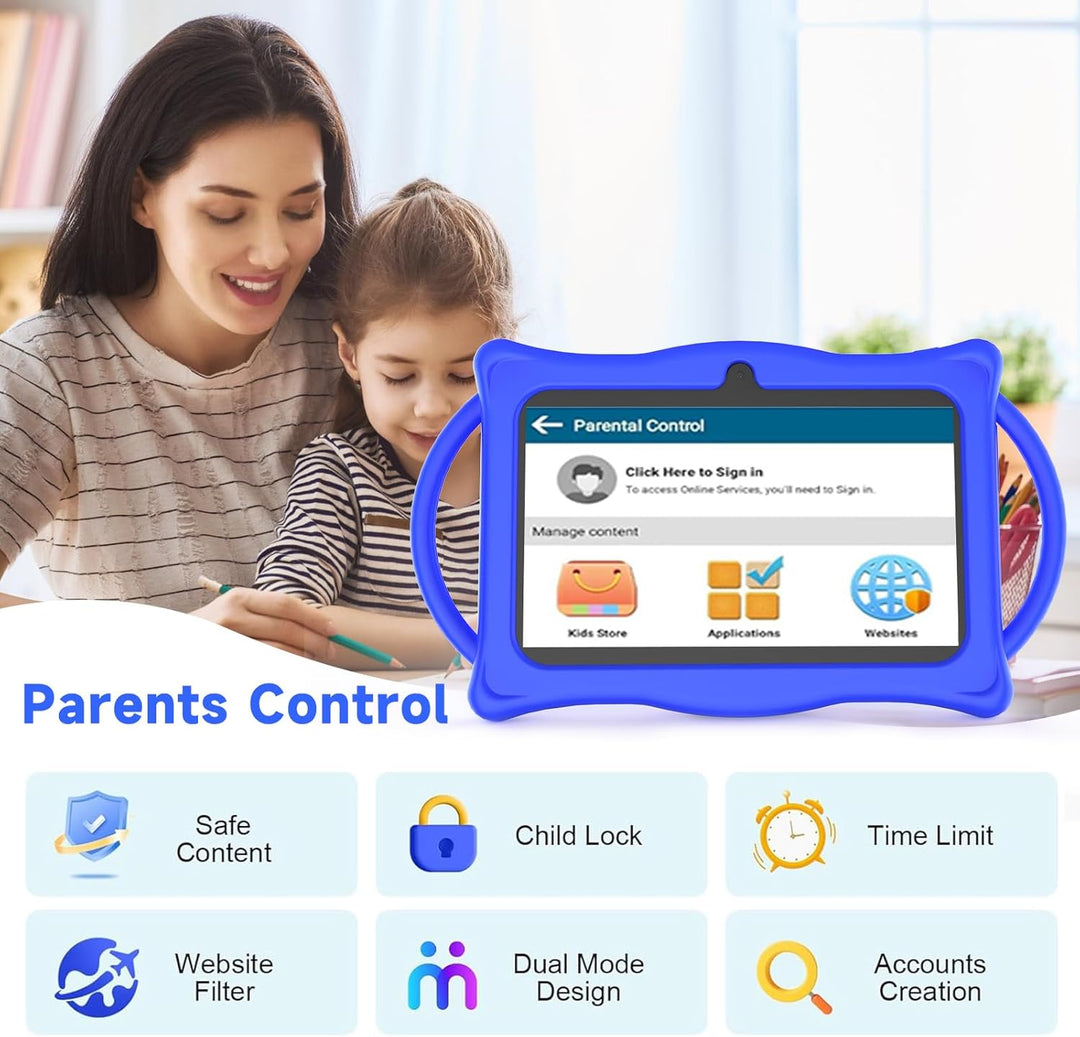 BYANDBY Tableta para Niños, Tableta Android 14 de 7 Pulgadas para N...