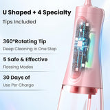 DUCARD Irrigador dental inalámbrico para dientes, boquilla en forma...