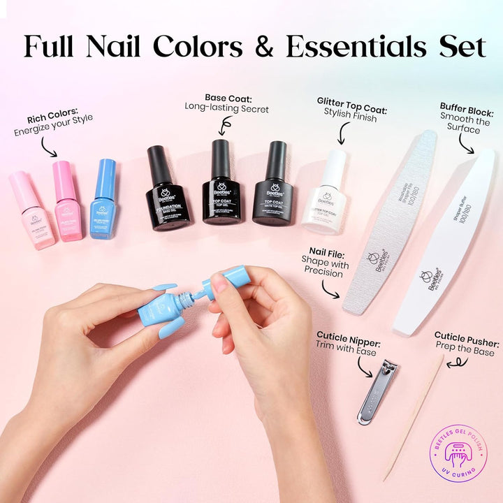 beetles Gel Polish Juego de 36 esmaltes de gel de primavera de colo...