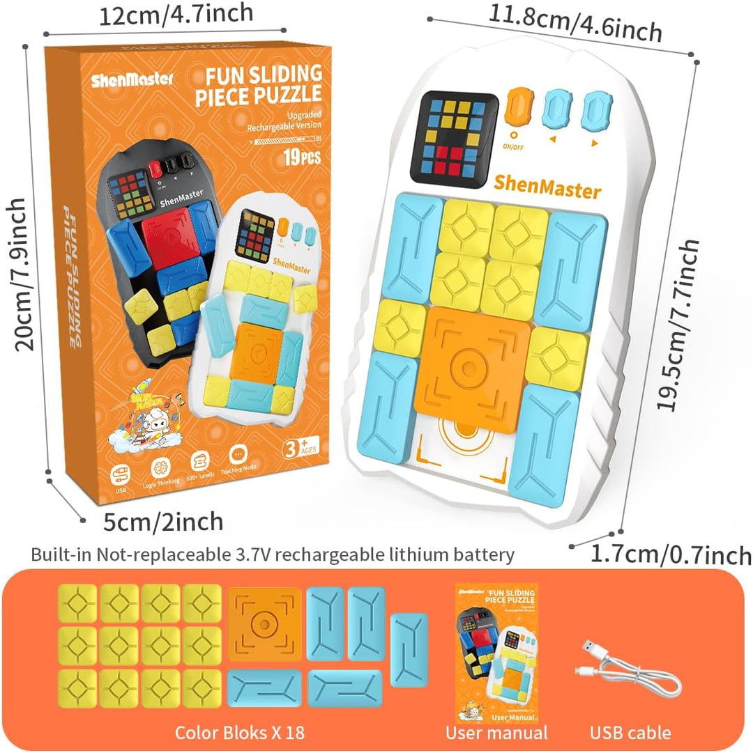 Klotski - Juego de rompecabezas recargable, juguetes cerebrales par...
