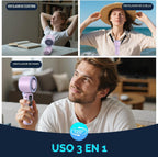 Guirngou Ventilador turbo portátil de mano, viento de 1 a 100 veloc...