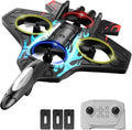 4DRC Aviones RC de espuma con control remoto para niños y adultos, 3 baterías, avión de combate RC con luz, 360° Flip Fighter Jet Toys, Stunt Roll, regalos de juguete de avión para niños