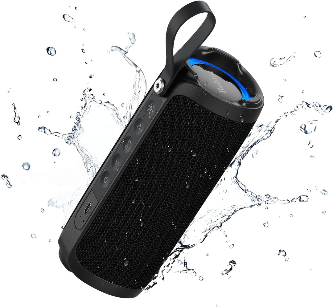 Bobtot Altavoz Bluetooth portátil, altavoz impermeable IPX6 con gra...