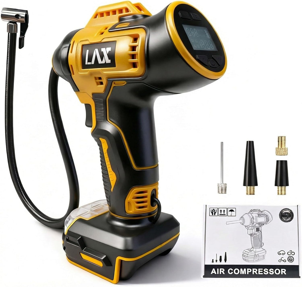 Inflador de neumáticos, compresor de aire portátil para DeWalt 20v...