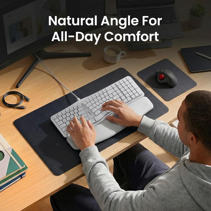Nulea Teclado ergonómico dividido, teclado de escritura natural con...