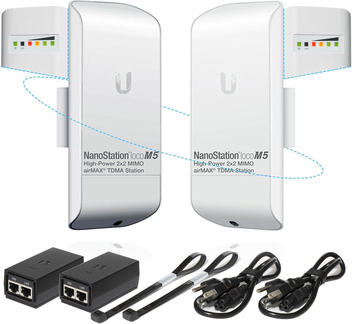 Puente Inalámbrico Ubiquiti LOCOM5 PRE-CONFIGURADO Paquete