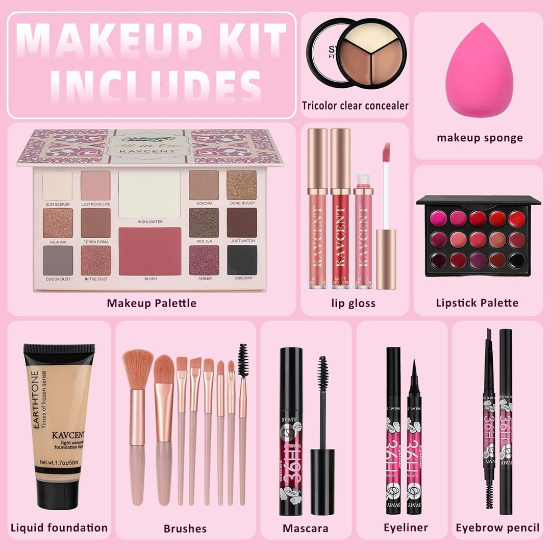 Juego de maquillaje para adolescentes, mujeres, kit de maquillaje p...