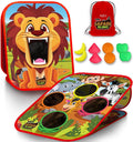 Swooc Games® - Safari Sling | Juego de lanzamiento de bolsas de frijoles 2 en 1 para niños | Juego de Cornhole para niños de configuración de 5 segundos | Juegos de fiesta en el patio trasero | Juego