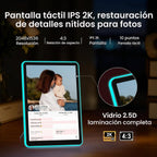 ApoloSign Marco de fotos digital con luz de neón de 10 pulgadas, calendario digital de escritorio, programación de sincronización automática a través de la aplicación Frameo, pantalla táctil IPS de 2 K, LED que cambia de color | Comparte fotos y videos al