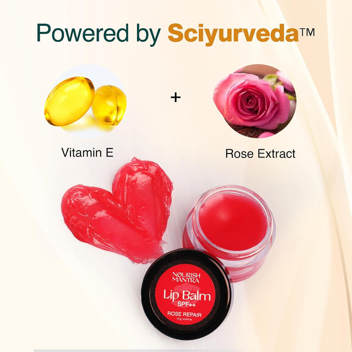 Nourish Mantra - Bálsamo labial Rose Repair con SPF | Fabricado con...