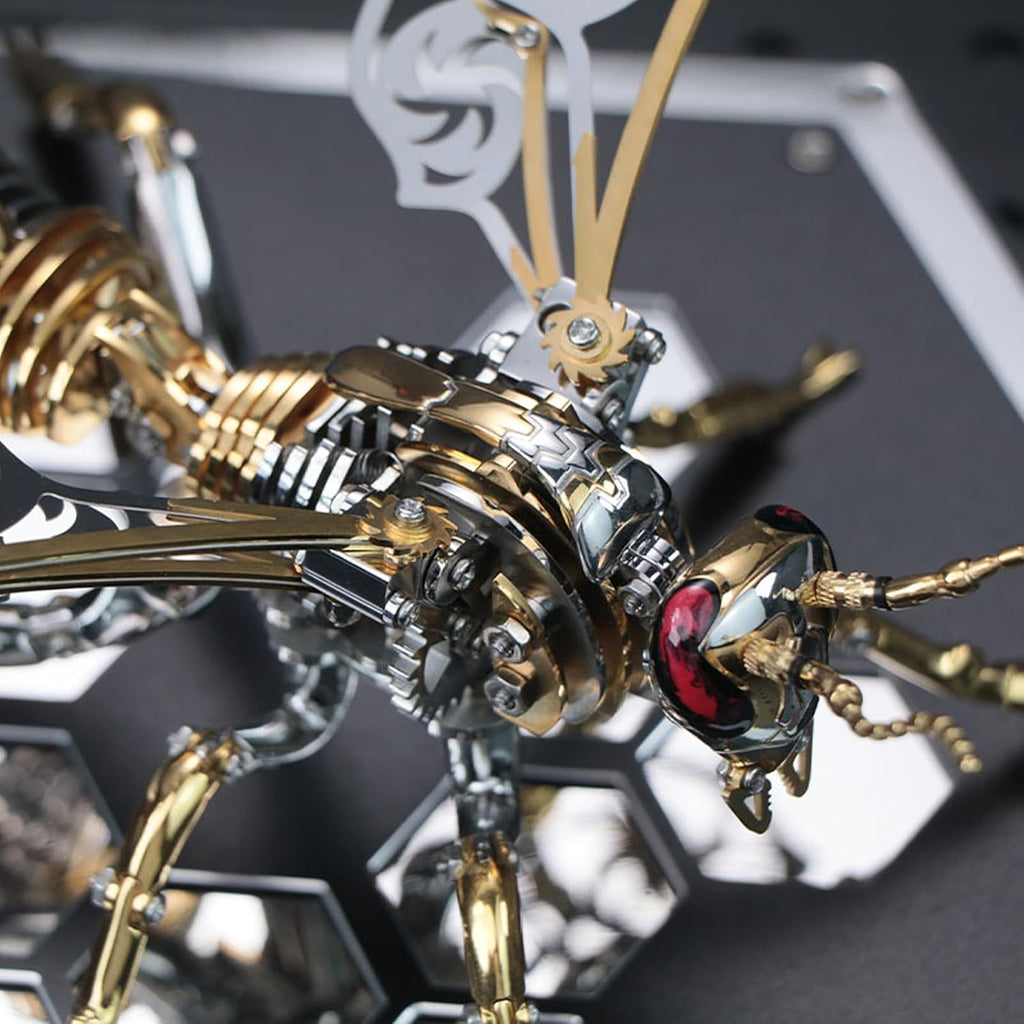 Rompecabezas de metal 3D para adultos, kits de modelo de avispa mecánica, bloques de construcción, avispón gigante del norte, montaje difícil de bricolaje para hombres