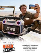 Altavoz Bluetooth al aire libre 160W: IP67 impermeable, 24H, TWS