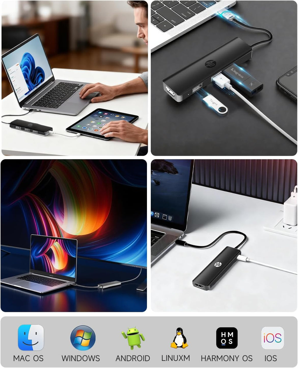 HP, hub USB