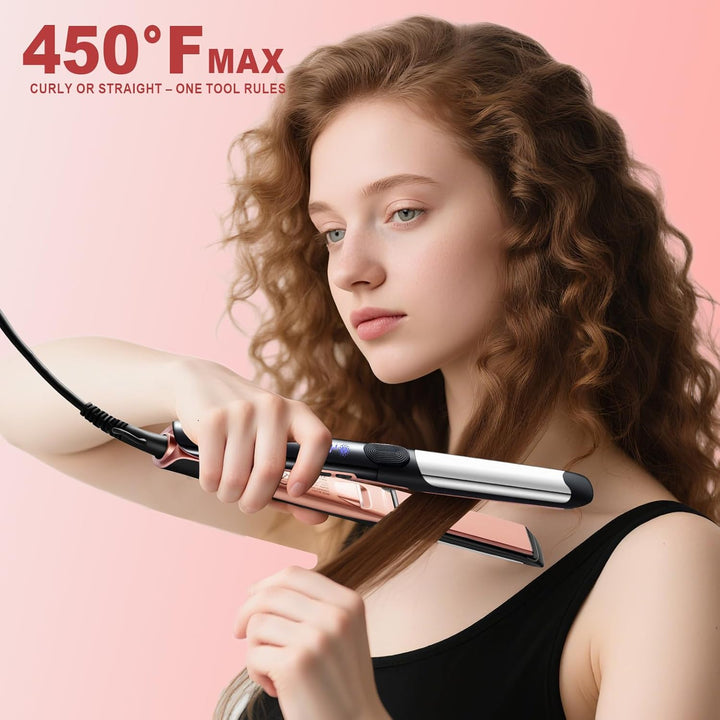 SOKANY Plancha de 1 Pulgada para Cabello Alisadora y Rizador de Tit...