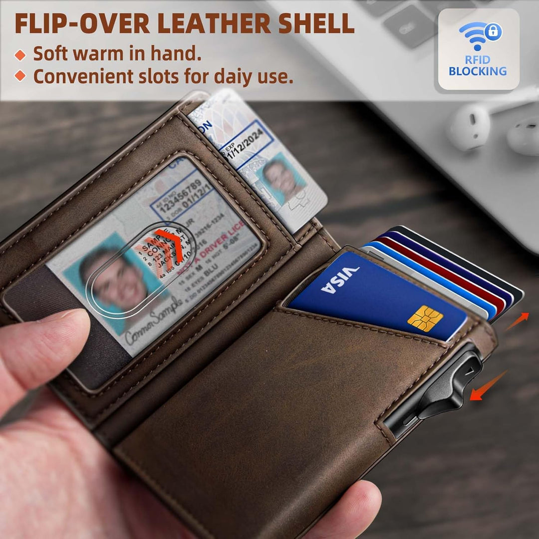 BULLIANT Billetera con clip para dinero, billetera delgada para reg...