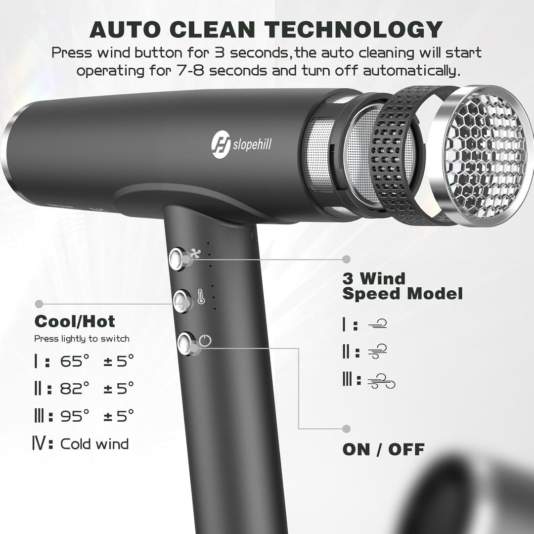 slopehill Secador de Pelo Profesional Iónico con Difusor - Ligero,...