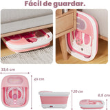 Aqvesane Masajeador de baño plegable para pies con calor, control r...